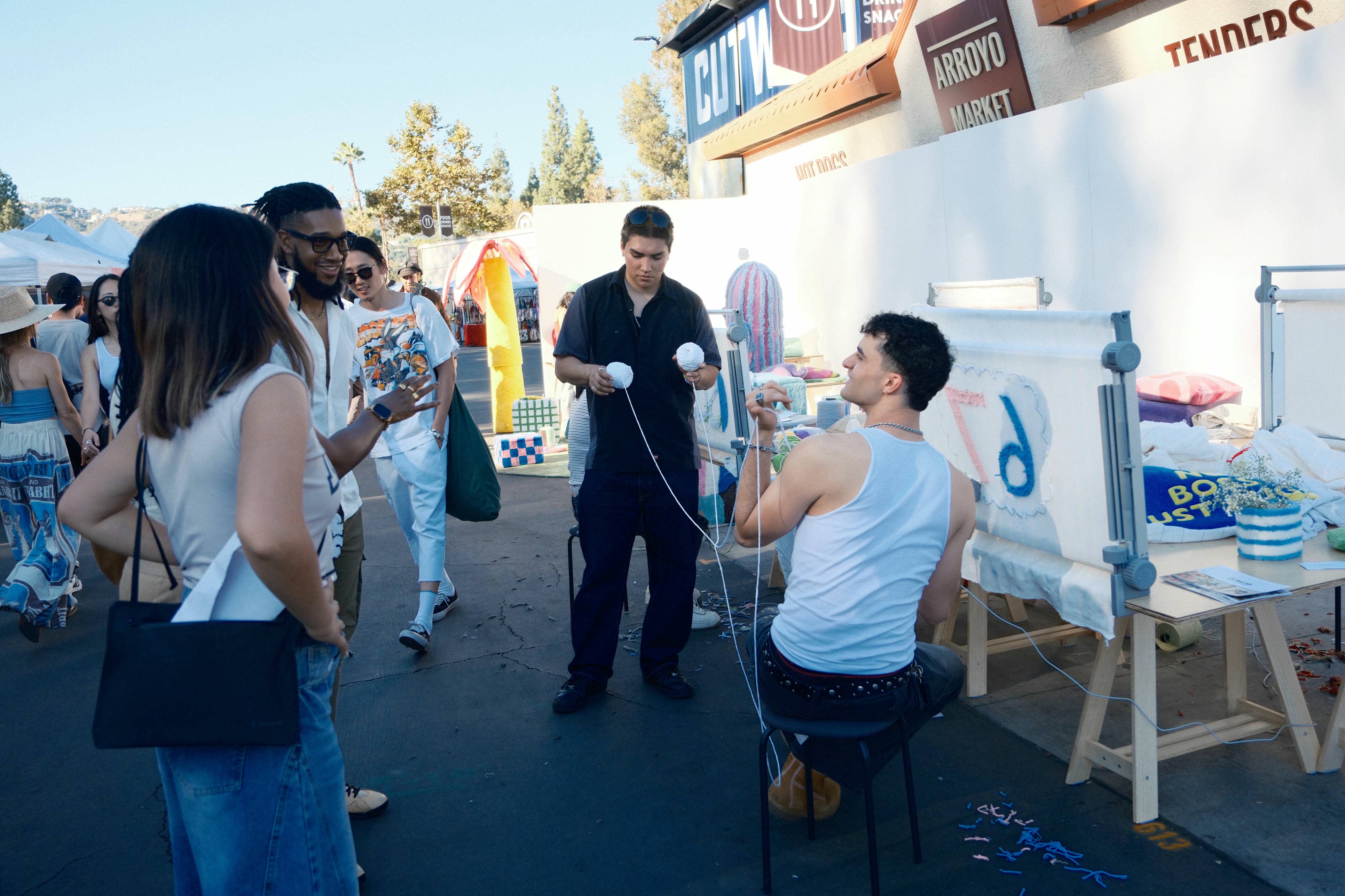 Inside the Clawlab Tufting Day at the Rose Bowl, LA