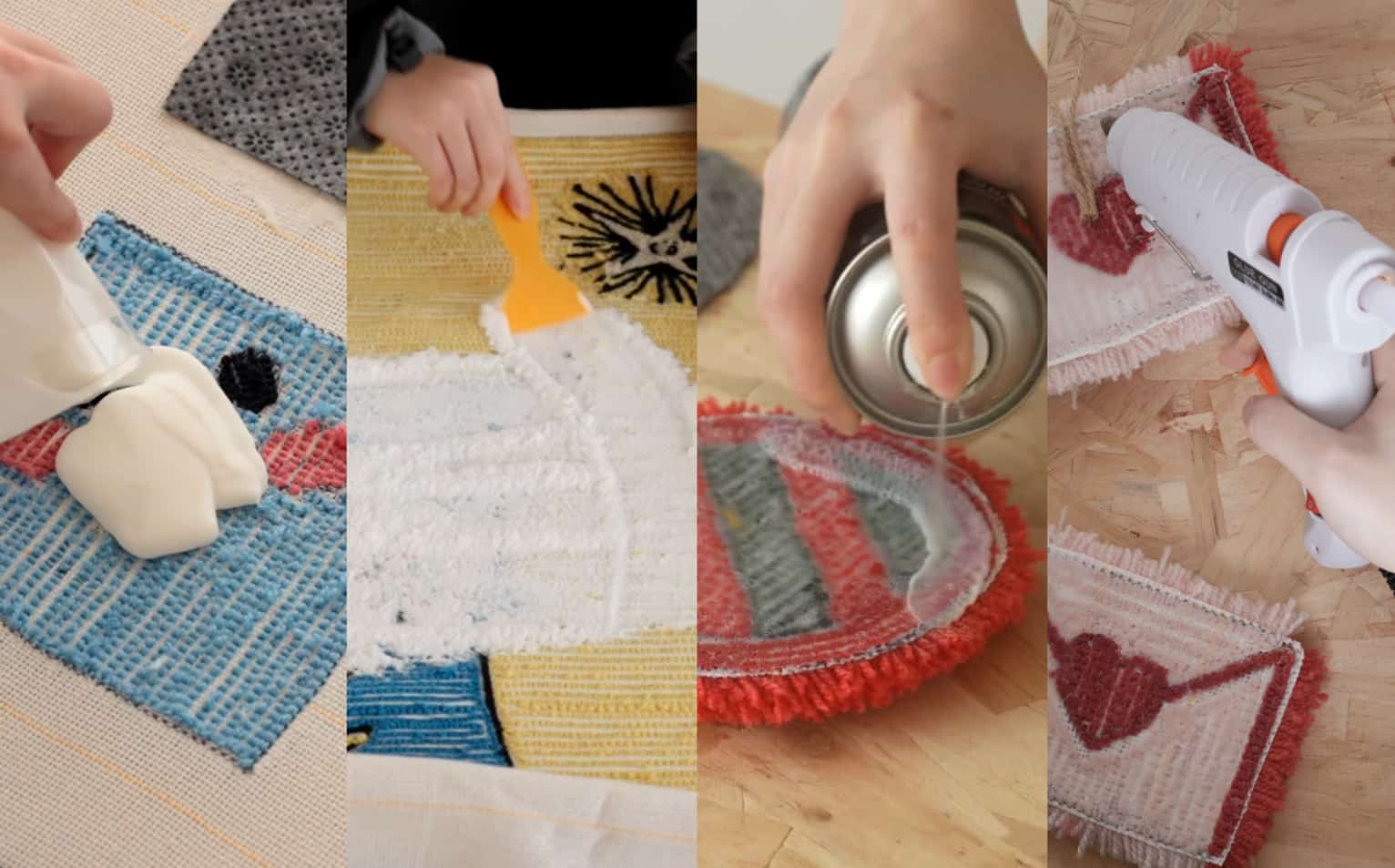 Rug Glue for Tufting: Latex vs TPU Powder vs Spray vs Hot Glue