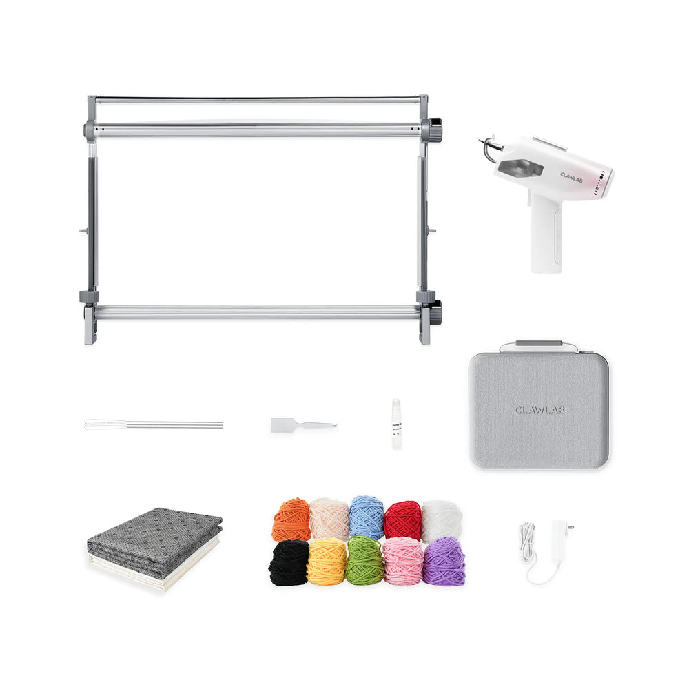 Tufting Kit H1 | Tuft Gun, Nail-Free Frame & Yarn - Clawlab Tufting Kit H1 | Tuft Gun, Nail-Free Frame & Yarn - Clawlab