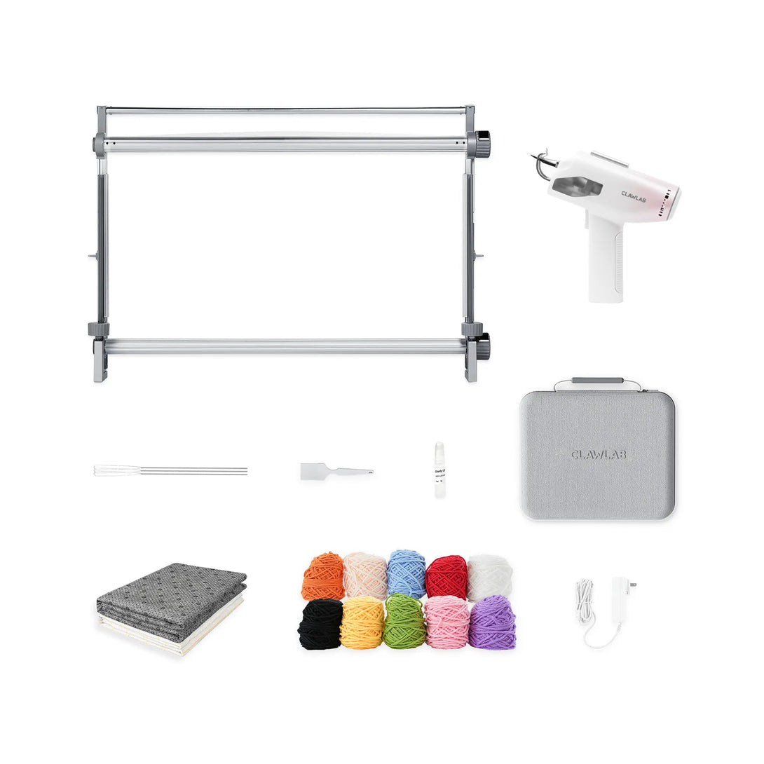 Tufting Kit H1 | Tuft Gun, Nail-Free Frame & Yarn - Clawlab Tufting Kit H1 | Tuft Gun, Nail-Free Frame & Yarn - Clawlab