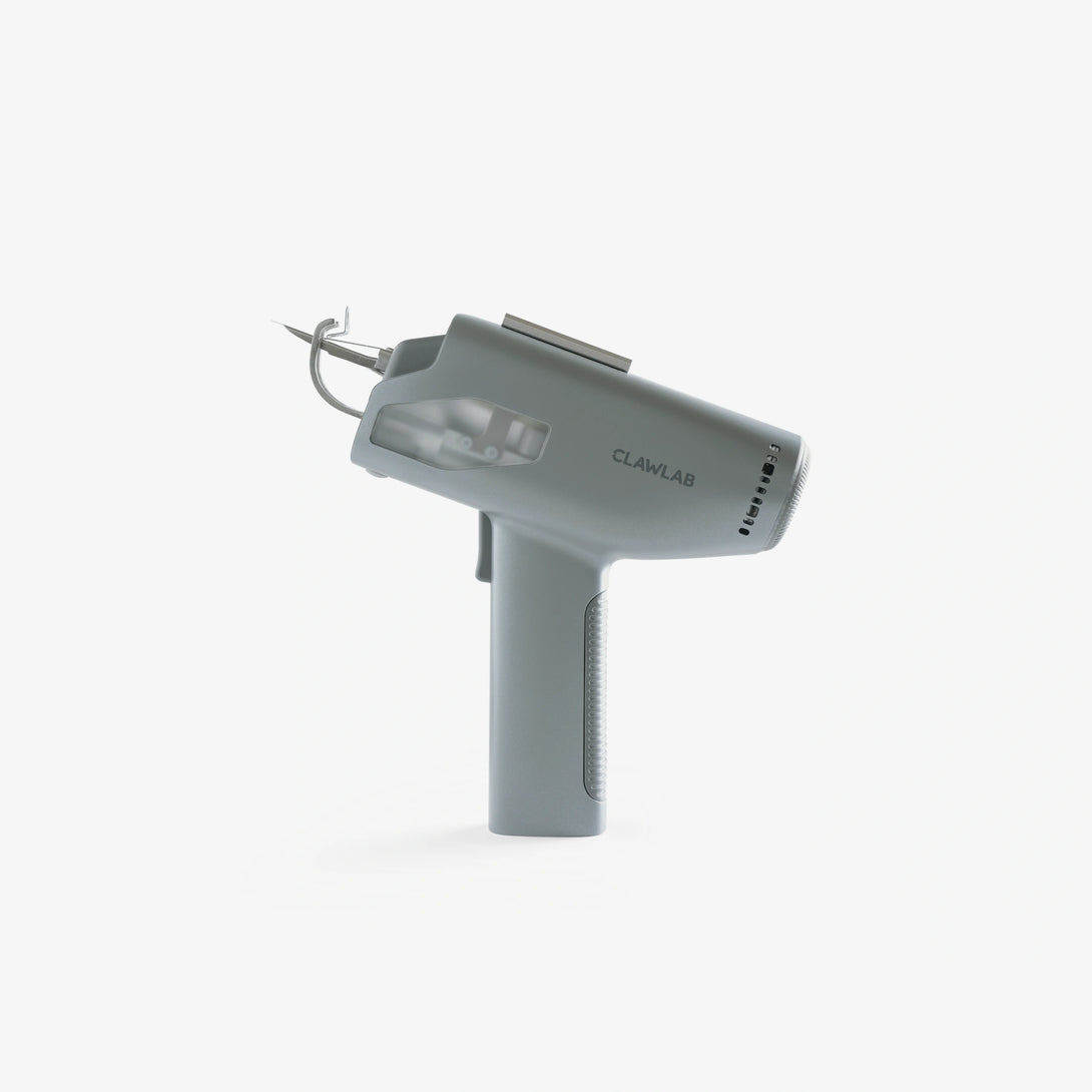 Clawlab H1 Lite lightweight tufting gun in gray with compact ergonomic handle and visible needle mechanism