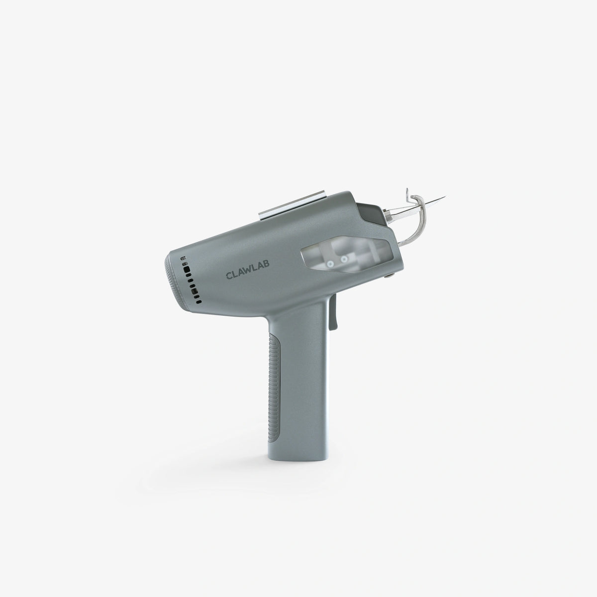 Pistolet à tufter compact gris Clawlab H1 Lite avec poignée ergonomique, molette de vitesse arrière et mécanisme d’aiguille visible