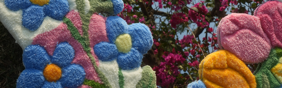 Tufted floral patterns
