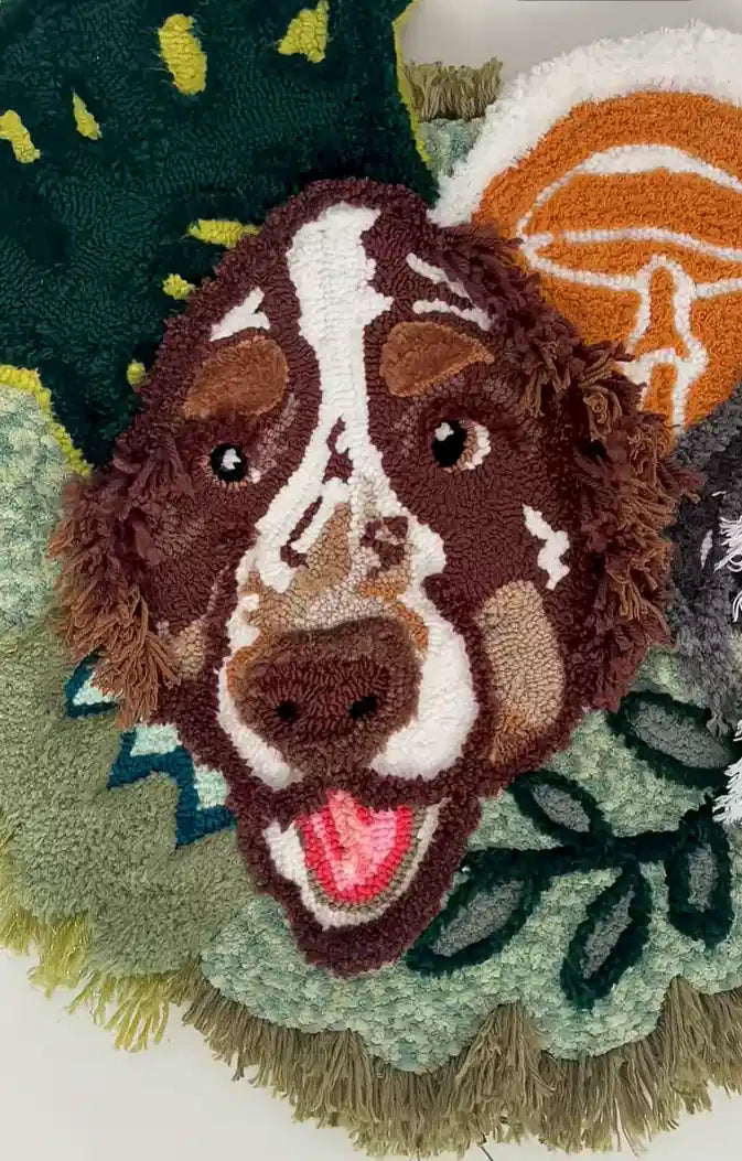 Making a custom dog rug🐶
