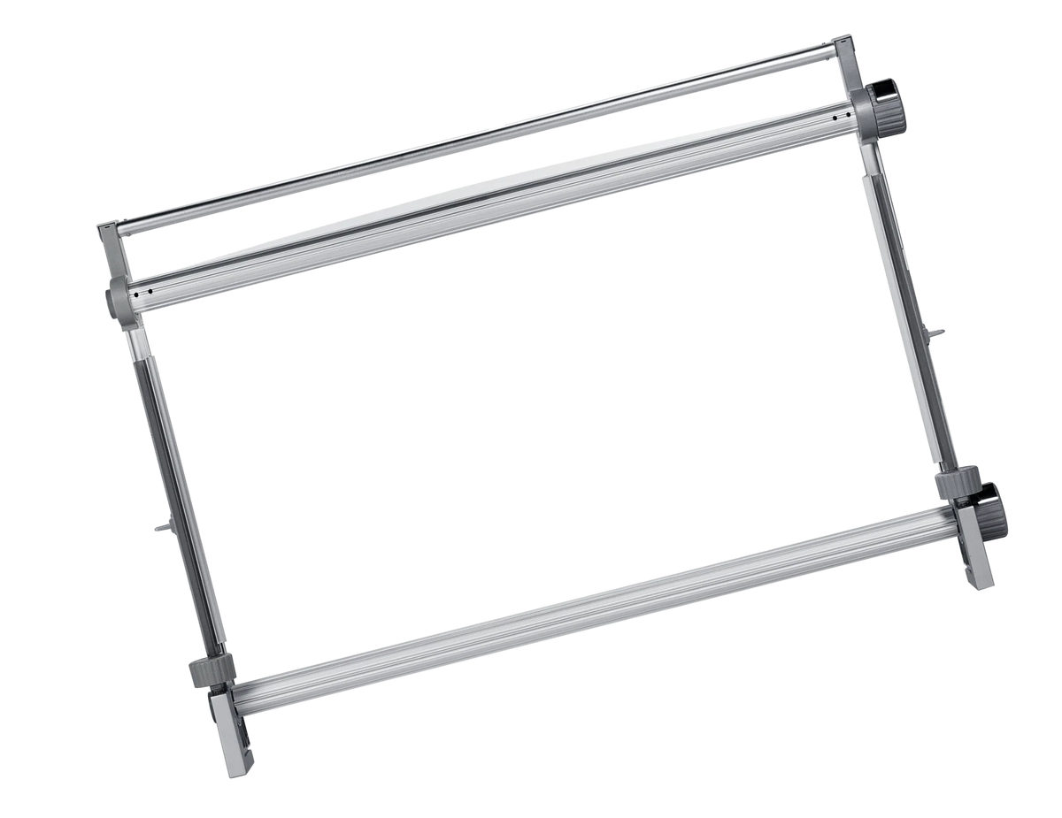 Nail-free Clawlab tufting frame with adjustable knobs for steady support.
