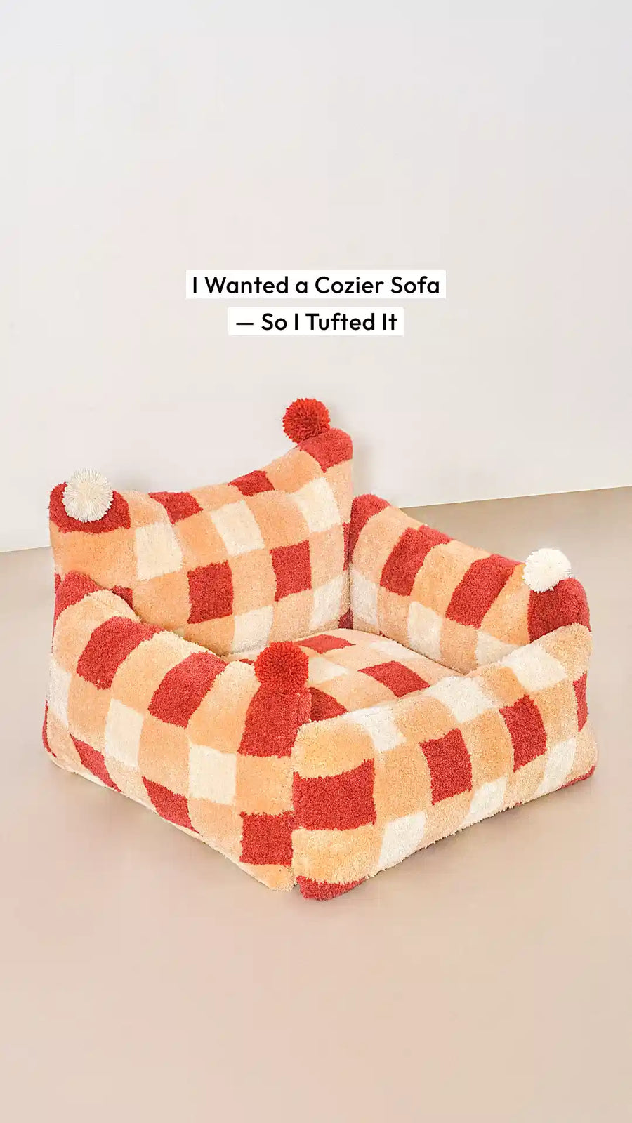 Tufted a tiny sofa for  cat 🛋️🐾