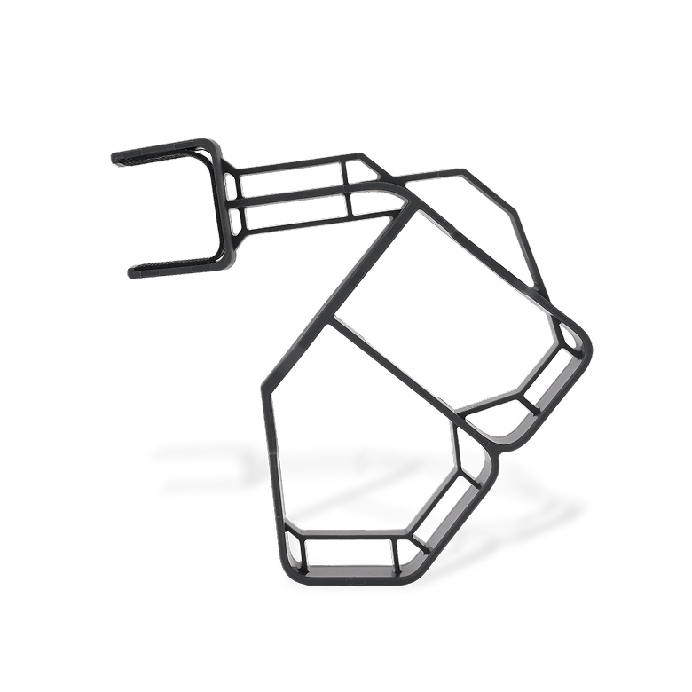 Black Clawlab Frame Yarn Guide with a clip-on mount and angular open-frame design for guiding tufting yarn.