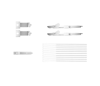 Clawlab Start Kit: 1 needle, 2 regulators, 2 scissors, 10 threaders.