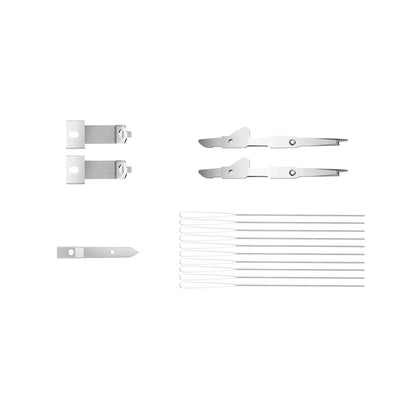 Clawlab Start Kit: 1 needle, 2 regulators, 2 scissors, 10 threaders.